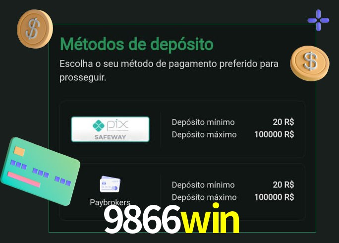 O cassino 9866win oferece uma grande variedade de métodos de pagamento
